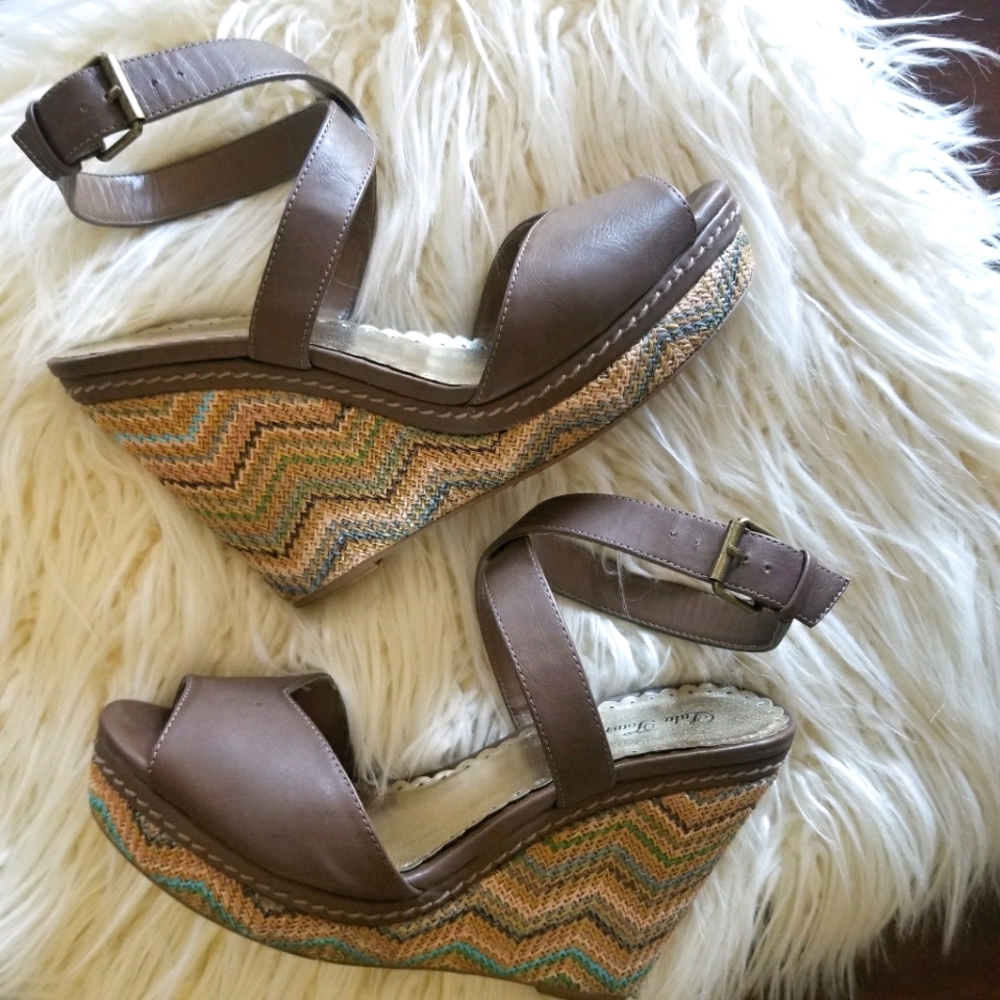 Wedge Lulu Townsend Sandals Size 9.5 9 1/2